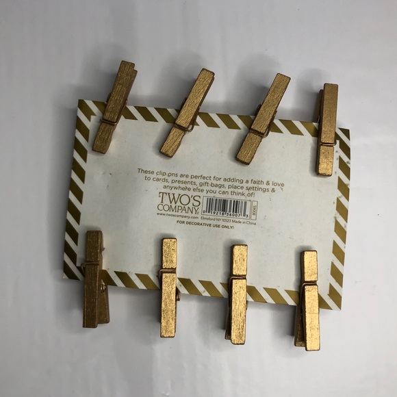 My Little Angel Gold Mini Clothespins Clip Ons - Picture 3 of 4